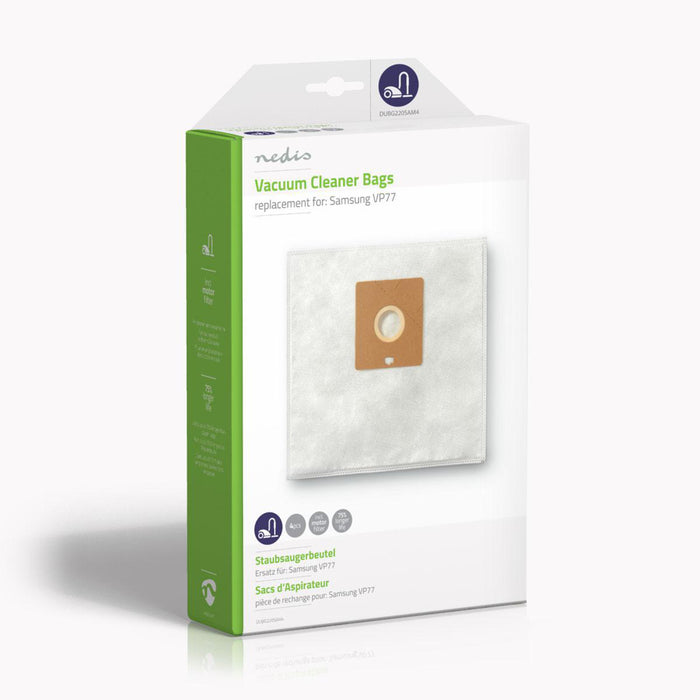 Nedis Vacuum Cleaner Bag - 4 pcs, Synthetic, Most sold for: Philips, Most sold for: Philips - White