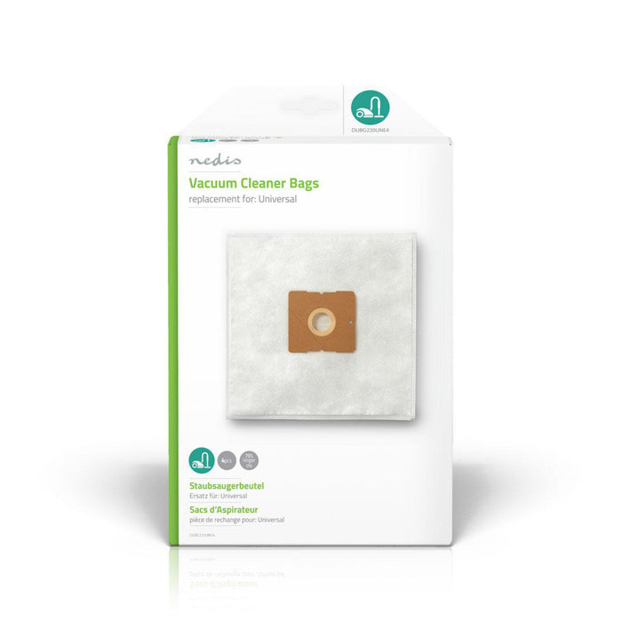 Nedis Vacuum Cleaner Bag - 4 pcs, Synthetic, Most sold for: Universal, Most sold for: Universal - White