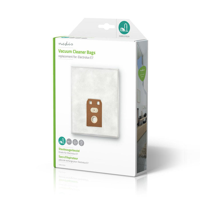 Nedis Vacuum Cleaner Bag - 4 pcs, Synthetic, Most sold for: Electrolux, Most sold for: Electrolux - White