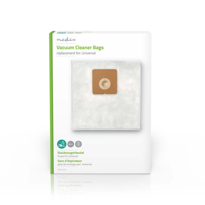 Nedis Vacuum Cleaner Bag - 4 pcs, Synthetic, Most sold for: Universal, Most sold for: Universal - White