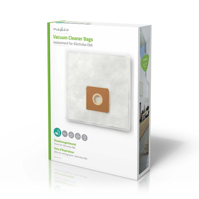 Nedis Vacuum Cleaner Bag - 4 pcs, Synthetic, Most sold for: Electrolux, Most sold for: Electrolux - White