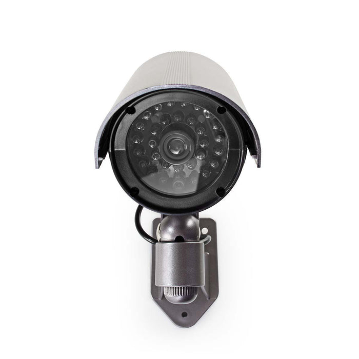 Nedis Dummy Security Camera - Bullet, IP44, Battery Powered, Including wall mount - Grey