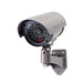Nedis Dummy Security Camera - Bullet, IP44, Battery Powered, Including wall mount - Grey