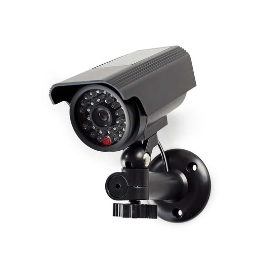 Nedis Dummy Security Camera - Bullet, IP44, Battery Powered / Solar Powered, Including wall mount - Black