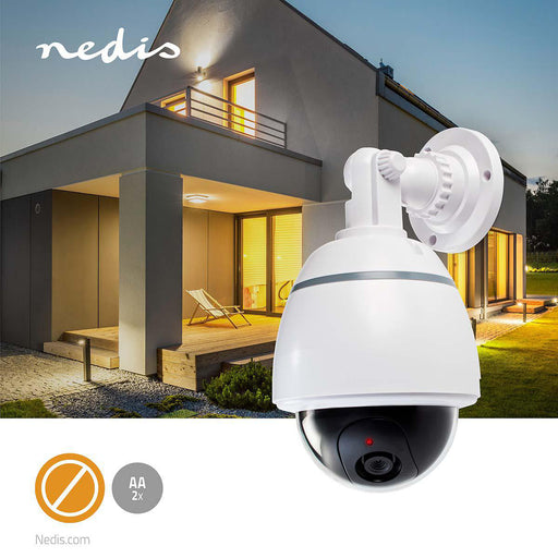 Nedis Dummy Security Camera - Dome, Battery Powered, Indoor, Indoor - White