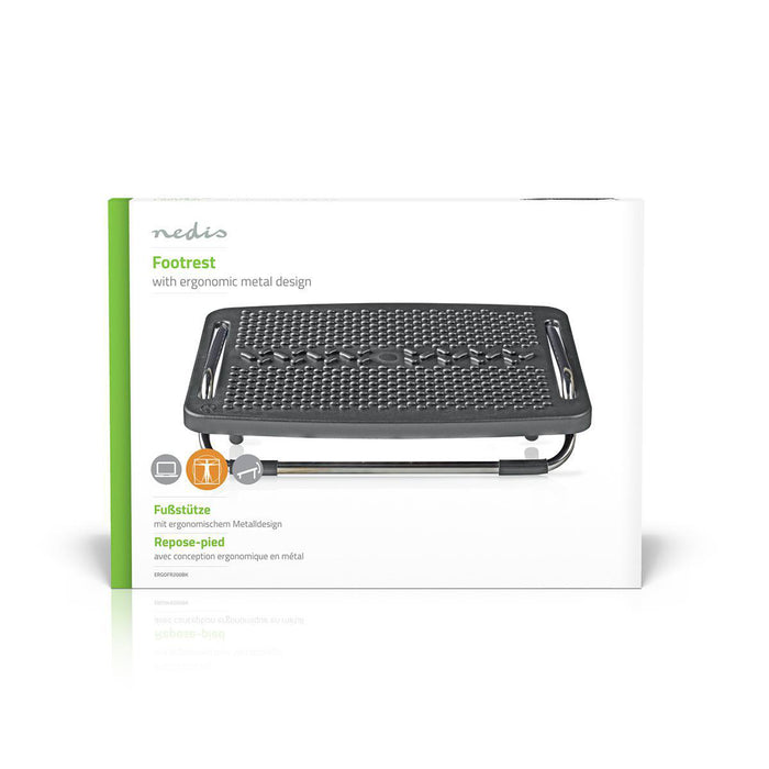 Nedis Feet Rest - Adjustable Angle - Black - Metal / Plastic, 