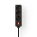Nedis Extension Socket - Type F (CEE 7/7), 3-Way, 1.50 m, On/Off switch - Black