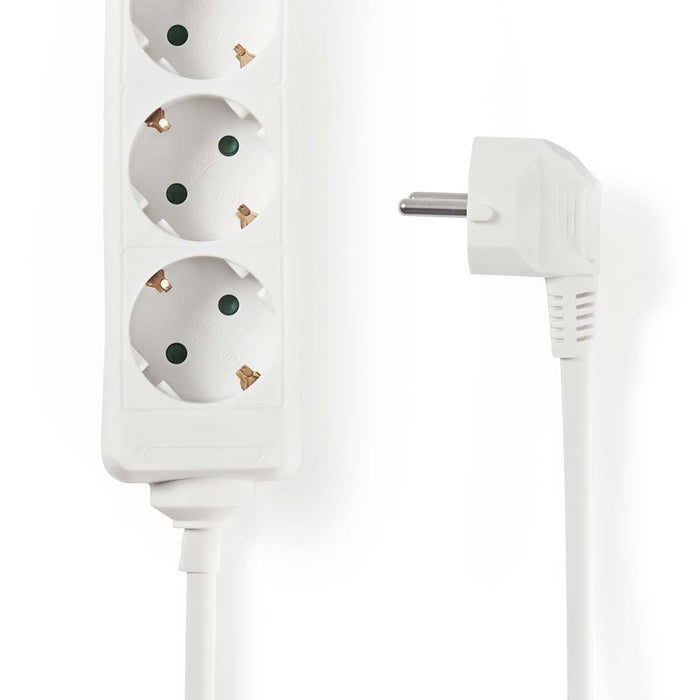 Nedis Extension Socket - Type F (CEE 7/7), 6-Way, 1.50 m, H05VV-F 3G1.5mm² - White