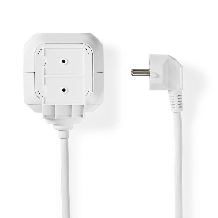 Nedis Extension Socket - Type F (CEE 7/7), 4-Way, 1.50 m, H05VV-F 3G1.5mm² - White