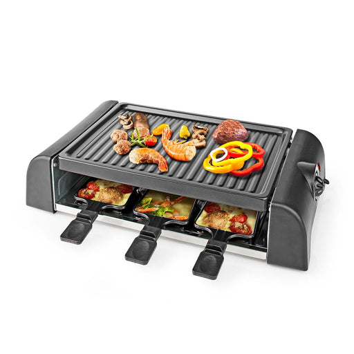Nedis Gourmet / Raclette - Grill, 6 Persons, Spatula, Non stick coating - Rectangle