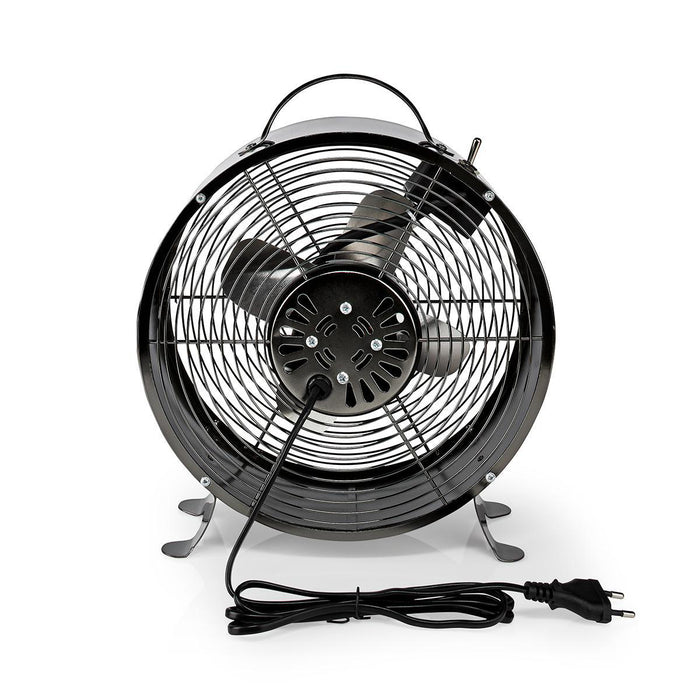 Nedis Table Fan - Mains Powered, Diameter: 250 mm, 20 W, 2-Speed - Gun Metal Grey