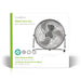Nedis Floor Fan - 300 mm, 3-Speed, Tiltable, Tiltable - Metal