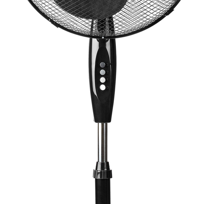 Nedis Stand Fan - Diameter: 400 mm, 3-Speed, Oscillation, Adjustable height - Black