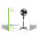 Nedis Stand Fan - Diameter: 400 mm, 3-Speed, Oscillation, Adjustable height - Black