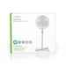 Nedis Stand Fan - Diameter: 400 mm, 3-Speed, Oscillation, Adjustable height - White