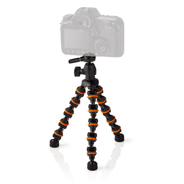 Nedis Gorilla Tripod - Maximum load capacity: 1.0 kg, 26.0 cm, 6 Segments, ABS / Plastic - Black / Orange
