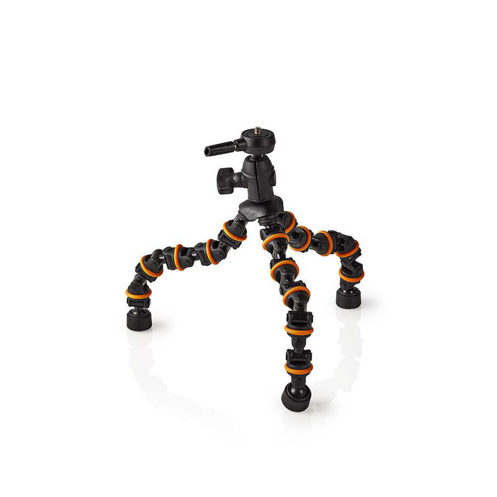 Nedis Gorilla Tripod - Maximum load capacity: 1.0 kg, 26.0 cm, 6 Segments, ABS / Plastic - Black / Orange
