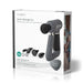 Nedis Sports Massage Gun - Battery Powered, Built-In Lithium-Ion, Rechargeable, USB-Cable - Grey