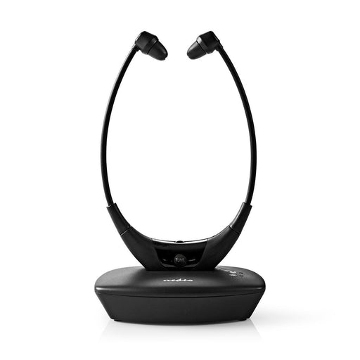 Nedis Wireless TV Headphones - RF, In-Ear, Battery play time: 4.5 hrs, Balance control - Black