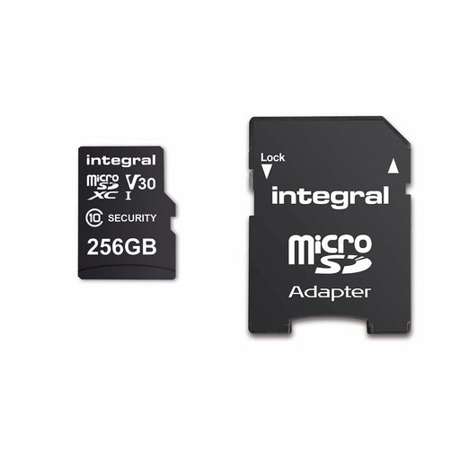 Integral 256 GB Security Camera microSD card for Dash Cams, Home Cams, CCTV, Body Cams & Drones