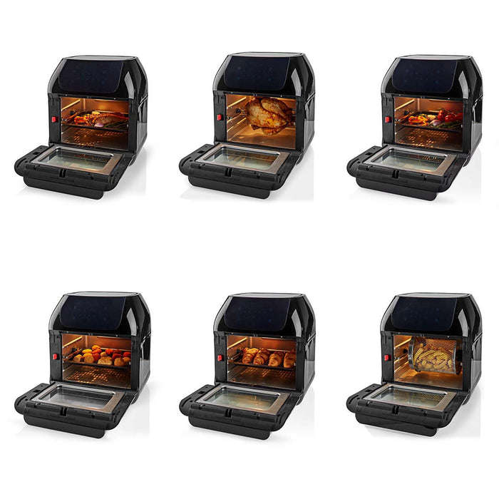 Nedis Hot Air Fryer - 12 l, Timer: 60 min, Digital, Digital - Black