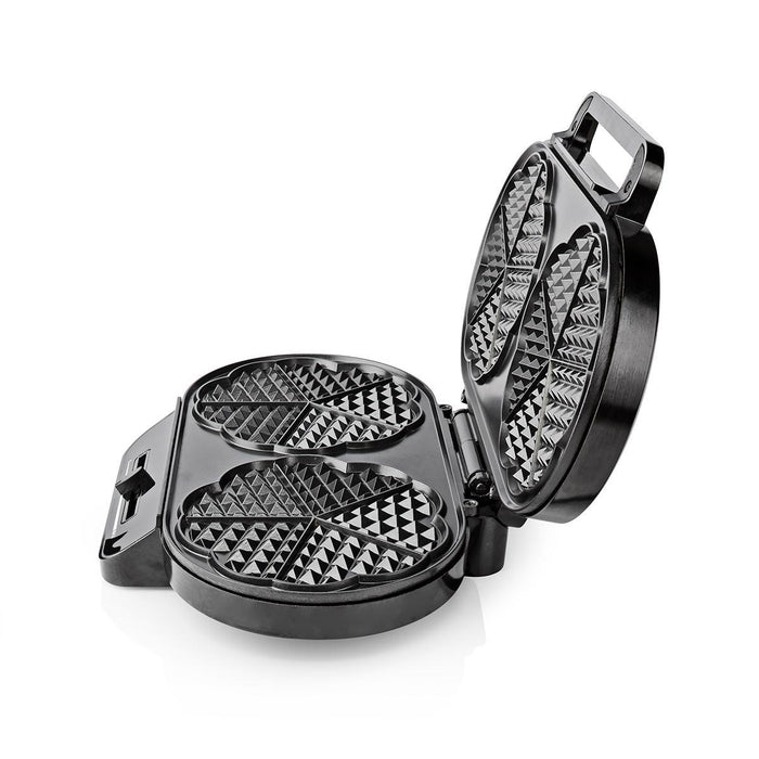 Nedis Waffle Maker - 2x 14 cm - 1200 W - Black, 