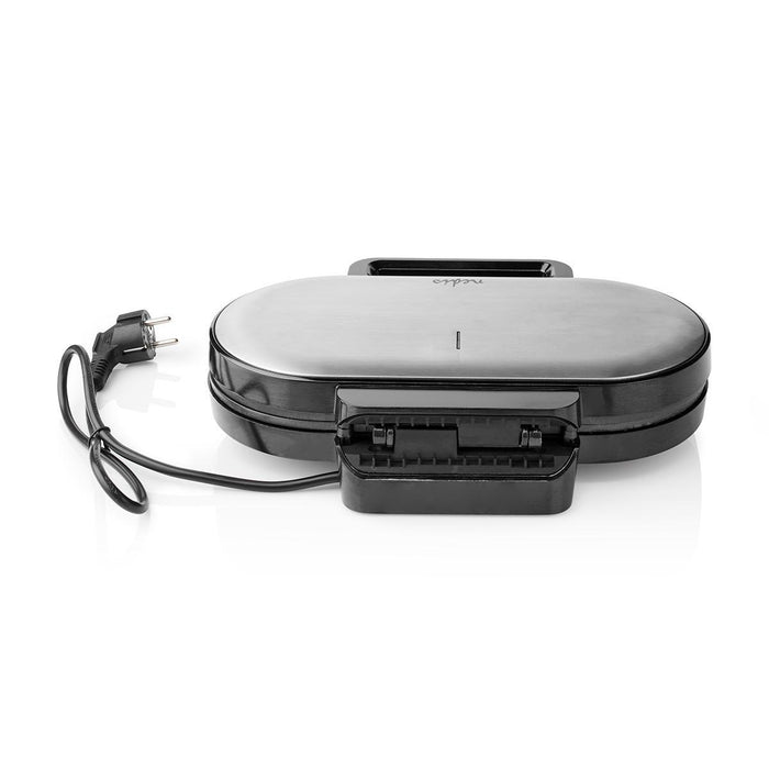 Nedis Waffle Maker - 2x 14 cm - 1200 W - Black, 
