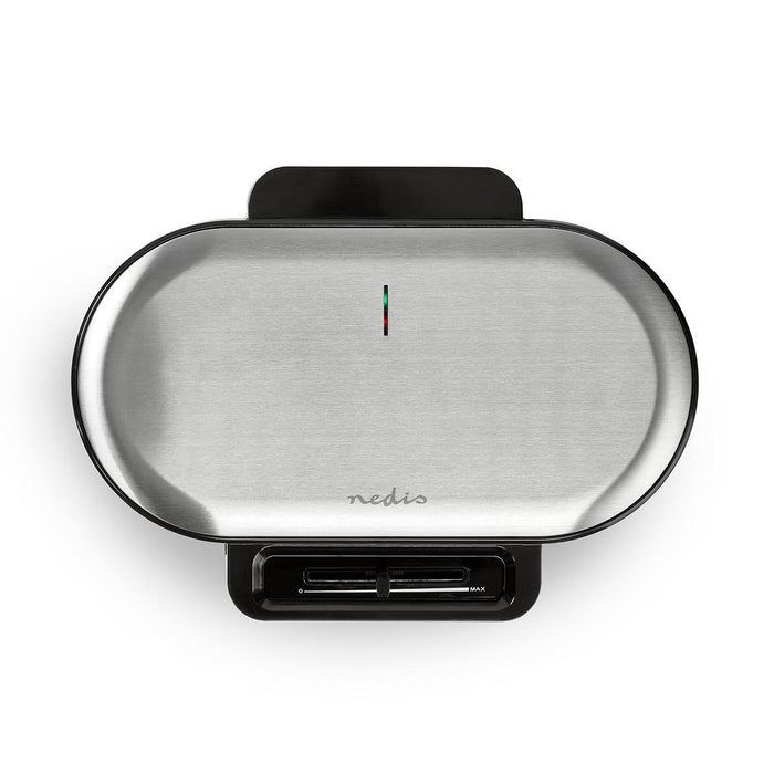 Nedis Waffle Maker - 2x 14 cm - 1200 W - Black, 