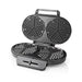 Nedis Waffle Maker - 2x 14 cm - 1200 W - Black, 