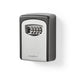 Nedis Vault - Key Safe, Combination Dial Lock, Indoor and Outdoor, 2 Keys Included - Black / Grey