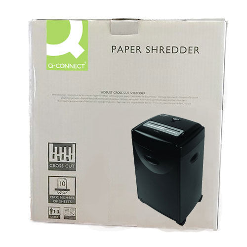Q-Connect Q15CC Cross Cut Shredder Security Level P4 Bin Capacity 35L