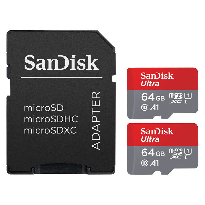 64GB Ultra microSDXC 140MBs+Adapt 2Pack