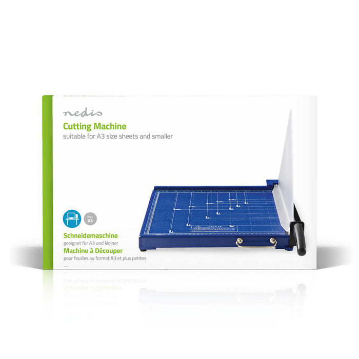 Nedis Paper Cutting Machine - Max. cutting size: 297 x 420 mm, Type of knife: Metal, Metal, Metal - Black / Blue