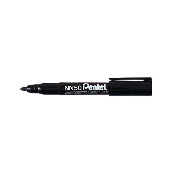 Pentel Permanent Marker Xylene/Toluene-free Bullet Tip 1.5mm Line Black Ref NN50-AO [Pack of 12]
