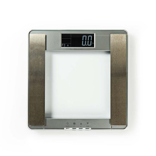 Nedis Personal Scale - Digital, Silver, Tempered Glass, Maximum weighing capacity: 180 kg - Body analysis