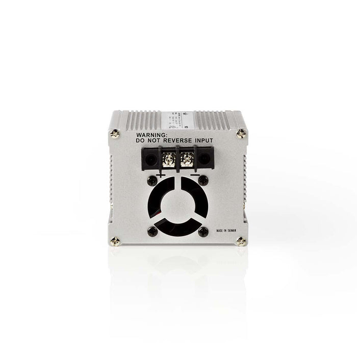 Nedis Power Inverter Modified Sine Wave - Input voltage: 12 V DC, Device power output connection(s): 1, 230 V AC 50 Hz, Battery Clamps + Cigarette Lighter - Silver