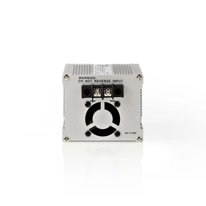 Nedis Power Inverter Modified Sine Wave - Input voltage: 24 V DC, Device power output connection(s): 1, 230 V AC 50 Hz, Battery Clamps + Cigarette Lighter - Silver