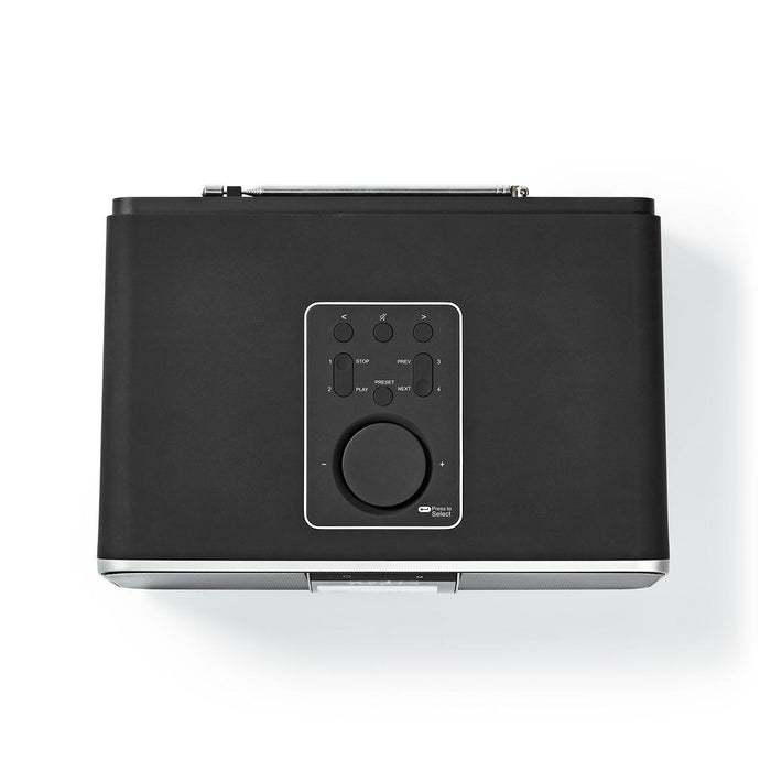 Nedis Internet Radio - Table Design, Bluetooth® / Wi-Fi, DAB+ / FM / Internet, Sleep timer - Black