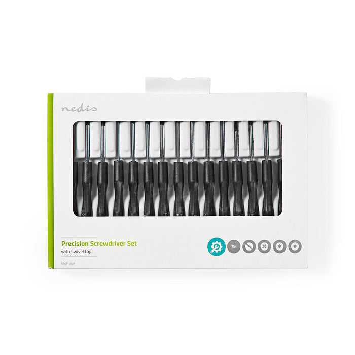 Nedis Precision Screwdriver Set - 3x PH / 4x Flat / 4x Hex / 4x Tx, 