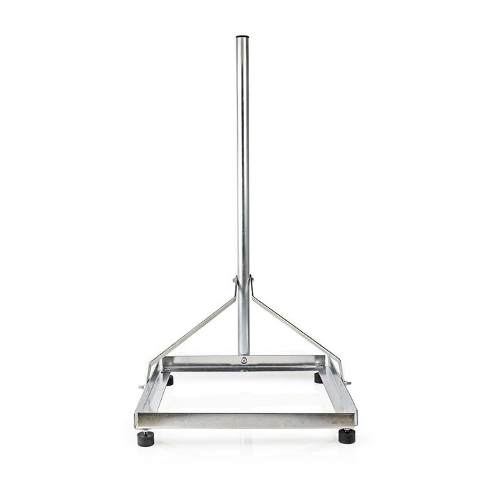 Nedis Satellite Balcony Stand - Mast length: 1.00 m, Maximum dish size: 90.0 cm, Bottom plate size: 1 x 50 x 50 cm, Steel - Silver