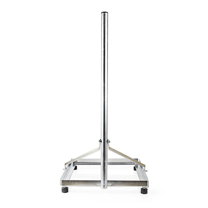Nedis Satellite Balcony Stand - Mast length: 1.00 m, Maximum dish size: 90.0 cm, Bottom plate size: 1 x 50 x 50 cm, Steel - Silver