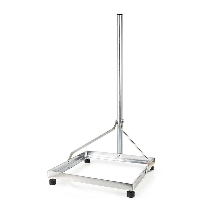 Nedis Satellite Balcony Stand - Mast length: 1.00 m, Maximum dish size: 90.0 cm, Bottom plate size: 1 x 50 x 50 cm, Steel - Silver