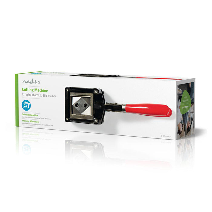 Nedis Passport Photo Cutters - 35 x 45 mm - Metal - Black / Red, 