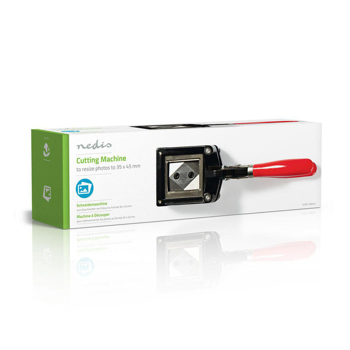 Nedis Passport Photo Cutters - 35 x 45 mm - Metal - Black / Red, 