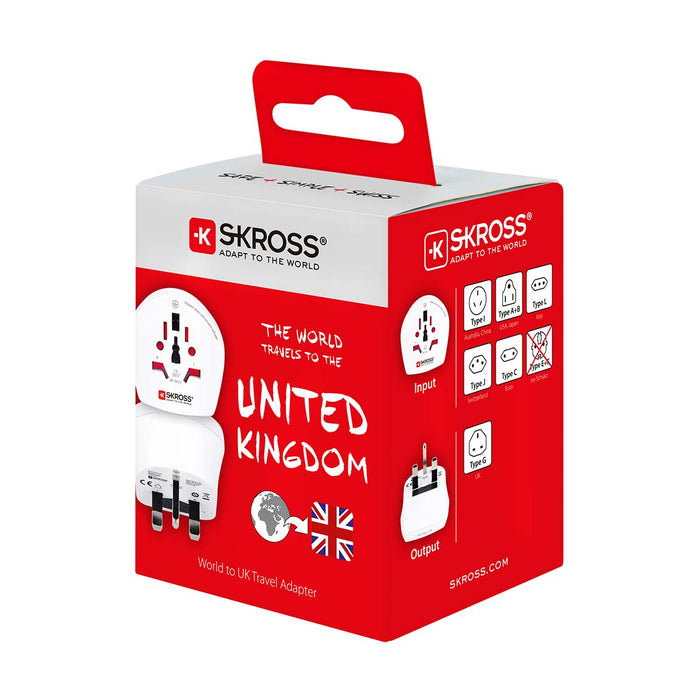 Skross Travel Adapter World-to-UK Earthed