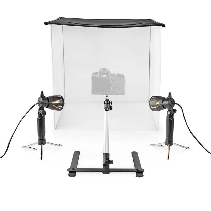 Nedis Portable Photo Studio Kit - 400 lm, Foldable, Backgrounds included, Travel bag included - Black