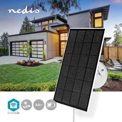 Nedis Solar Panel - 5.3 V DC, 0.5 A, Micro USB, Cable length: 3.00 m - Accessory for: WIFICBO30WT
