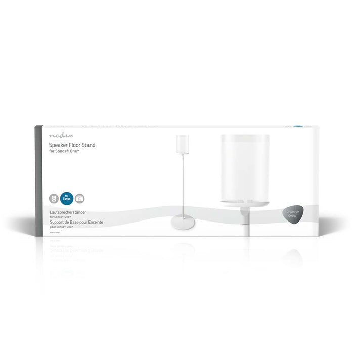 Nedis Speaker Mount - Compatible with: Sonos® One SL / Sonos® One / Sonos® PLAY:1, Floor, 3 kg, ABS / Steel - White