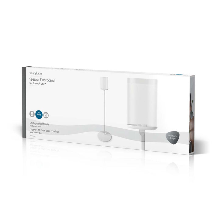 Nedis Speaker Mount - Compatible with: Sonos® One SL / Sonos® One / Sonos® PLAY:1, Floor, 3 kg, ABS / Steel - White