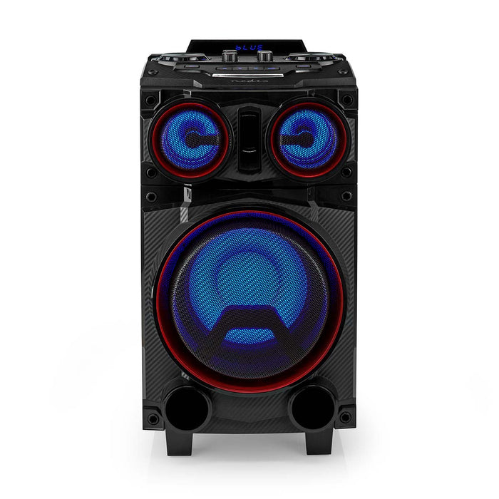 Nedis Bluetooth® Party Speaker - Battery play time: 6.5 hrs, 120 W, Carrying handle, Equalizer - Black